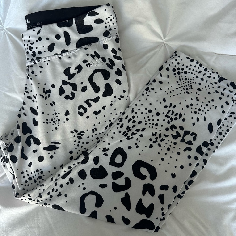 Adidas black and white leggings
